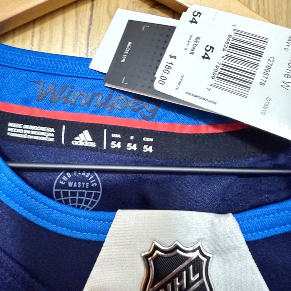 Mens Winnipeg Jets Jersey - Adidas New with Tags size 54 (XL) - Picture 2 of 8